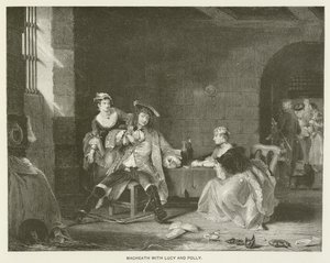 Macheath med Lucy og Polly (gravering) av English School