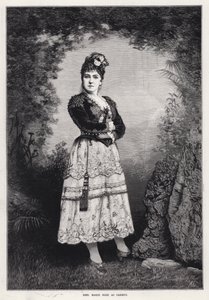 Madame Marie Roze som Carmen (gravering) av English School