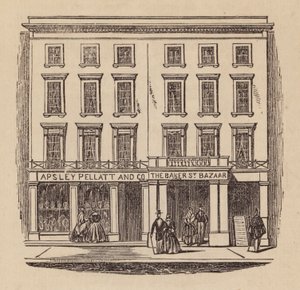 Madame Tussaud og sønns utstilling (gravering) av English School