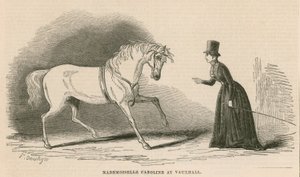 Mademoiselle Caroline ved Vauxhall Gardens, London av English School