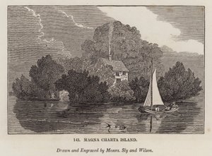 Magna Charta Island (gravering) av English School