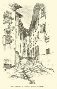 Hovedgaten i Barga, Nord-Toscana av English School