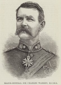 Generalmajor Sir Charles Warren, KCMG (gravering) av English School