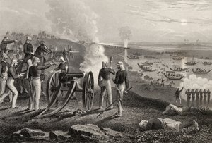 Major Eyre vertreibt die Oude-Rebellen aus Allahabad im Jahr 1857, aus 