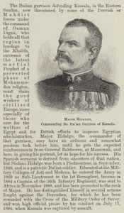 Major Hidalgo, kommanderte den italienske garnisonen av Kassala (gravering) av English School