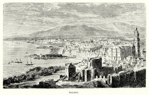 Malaga (gravering) av English School