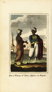 Mann og kvinne fra Tunis, Alger eller Tripoli av English School