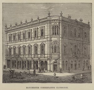 Manchester Conservative Clubhouse (gravering) av English School