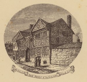Manchester: Residens for rektor ved Grammar School, Long Mill (gravering) av English School