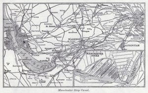 Manchester Ship Canal (litho) av English School