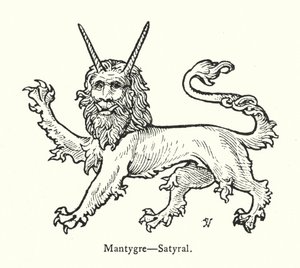 Mantygre, Satyral (gravering) av English School