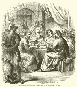 "Mange er kalt, men få er utvalgt", St Matteus, xxii av English School