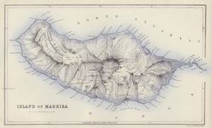 Kart: Island of Madeira, av GH Swanston, Edinburgh (fargebilder) av English School