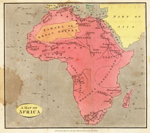 Kart over Afrika av English School