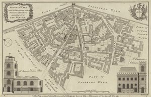Kart over Aldgate Ward, London