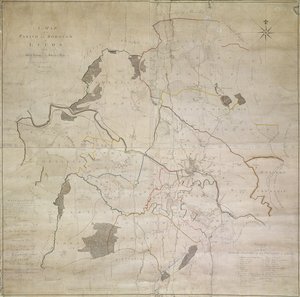 Kart over Leeds, kartlagt av John Tuke av English School