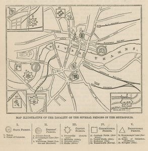 Kart over London Prisons