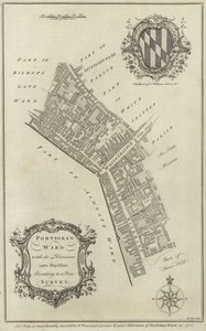 Kart over Portsoken Ward, London