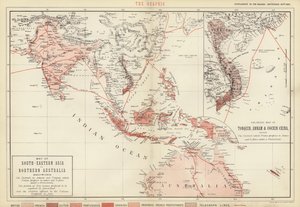 Kart over Sørøst-Asia og Nord-Australia