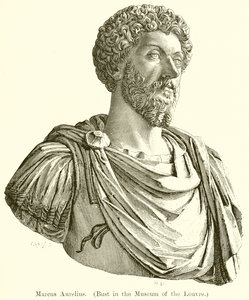 Marcus Aurelius. (Byste i Louvre-museet)