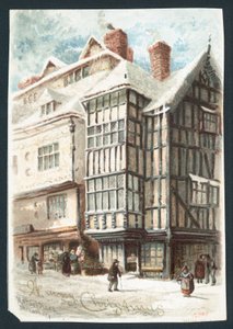 Mardol Head, Shrewsbury, julekort av English School
