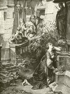 Margaret før Mater Dolorosa (gravyr) av English School