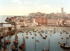 Margate fra havnen (håndfarget bilde) av English School