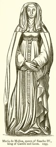 Maria de Molina, dronning av Sancho IV, konge av Castilla og Leon. 1295 av English School