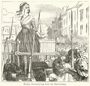 Marie Antoinette førte til henrettelse (gravering) av English School