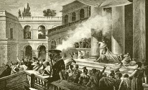 Mark Antony viser folket Caesars lik av English School