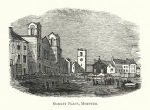 Market Place, Morpeth (gravering) av English School
