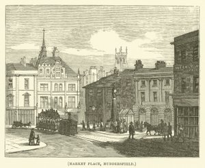 Markedsplassen, Huddersfield (gravering) av English School