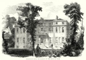 Marlborough House, residensen til prinsen av Wales (gravering) av English School