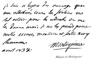 Markis av Montesquieu av English School