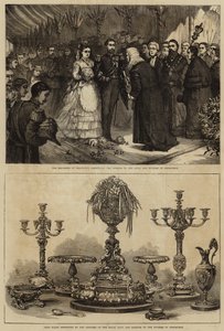 Ekteskapet mellom Maria Alexandrovna og hertugen av Edinburgh (gravering) av English School