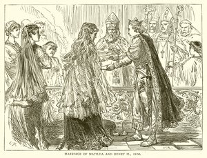 Ekteskap med Matilda og Henry II, 1100 av English School