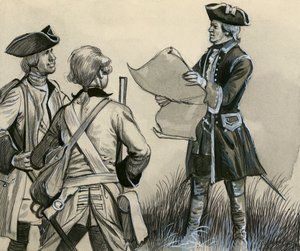 Marshal de Saxe med fransk infanteri av English School
