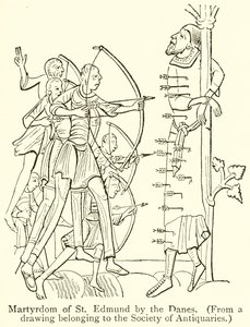 Martyrium av St. Edmund av danskene av English School