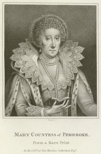 Mary, grevinne av Pembroke (gravering) av English School