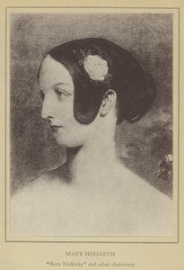 Mary Hogarth, Kate Nickleby og andre karakterer (litografi) av English School