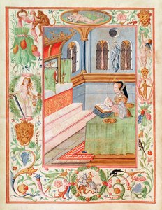 Mary I velsigner kramperinger (pigment på vellum)
