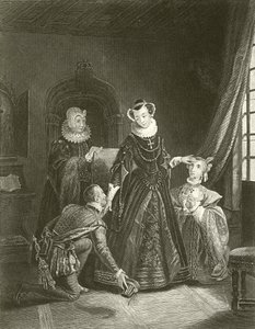 Mary Queen of Scots i Lochleven Castle av English School