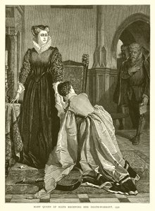 Mary Queen of Scots mottar sin dødsordre, 1557 av English School