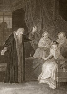 Mary Queen of Scots irettesatt av Knox, illustrasjon fra David Humes The History of England, pub. av R. Bowyer, London, 1812 av English School