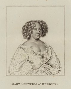 Mary Rich, grevinne av Warwick (gravering) av English School