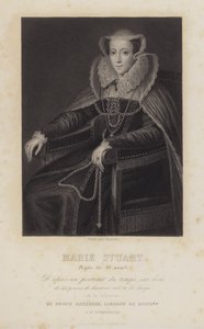 Mary Stuart, dronning av Skottland, 38 år gammel (gravering) av English School
