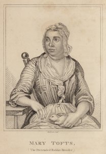 Mary Tofts, The Pretended Rabbit Breeder av English School