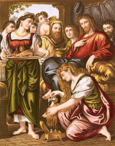 Maria salver Jesu føtter av English School