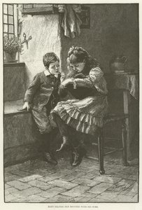 Mary hjelper broren med summene hans av English School
