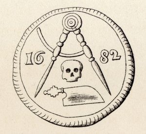 Frimurers segl til Carpenters of Maestricht, datert 1682, fra 